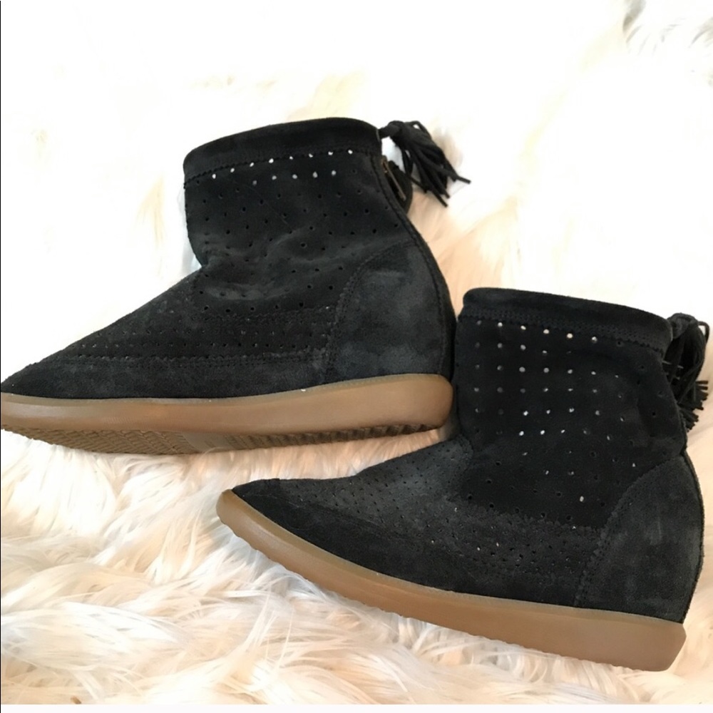 Black Isabel Marant suede booties